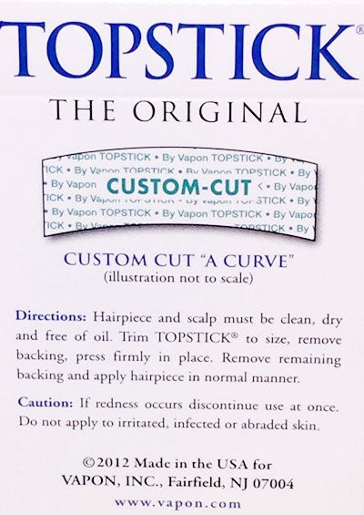 TOPSTICK [Custom Cut A Curve | Hairpieces & Wigs | Men's Grooming Tape | Self Adhesive]