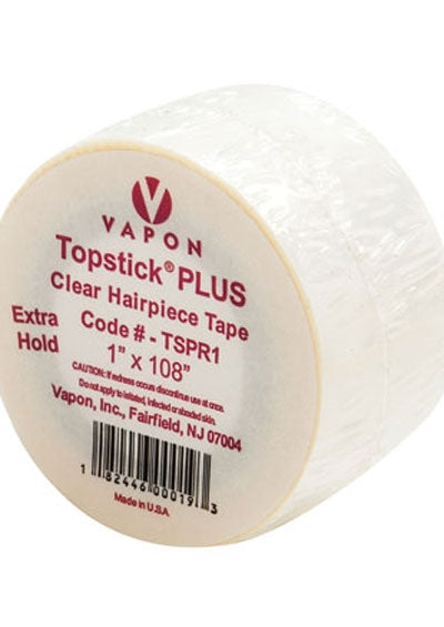 TOPSTICK PLUS ROLL [Clear Hairpiece Tape | Extra Hold | 1" x 108" | Double Sided]