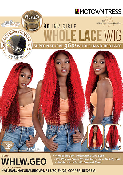 WHLW.GEO [Full Wig | 360 Whole Hand-Tied Lace | Glueless | 100% High Temp Fiber]