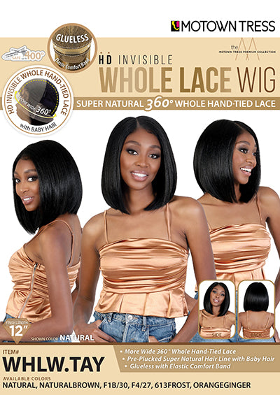 WHLW.TAY [Full Wig | 360 Whole Hand-Tied Lace | Glueless | High Temp Fiber]