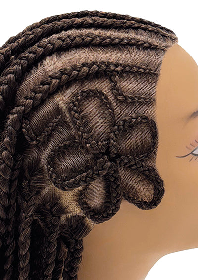 WLB.FLOWER [Full Wig | Hand-Braided | HD Whole Hand-Tied Lace | Synthetic Fiber]