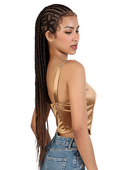 WLB.FLOWER [Full Wig | Hand-Braided | HD Whole Hand-Tied Lace | Synthetic Fiber]