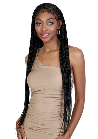 WLB.SIDECR [Full Wig | Hand-Braided | HD Whole Hand-Tied Lace | Synthetic Fiber]
