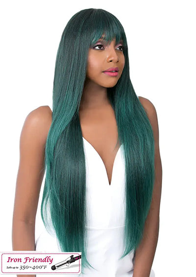 CASIO [Full Wig | Bang with Lace Part | Premium Iron Friendly Fiber]