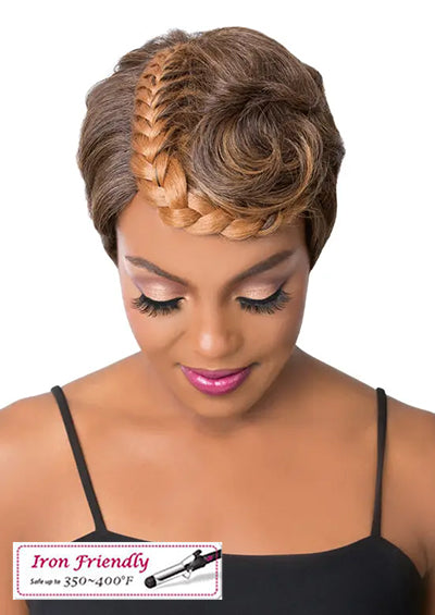 CROWN BRAID PIXIE [Full Wig | Crown Braid | Lace Front | Iron Frindly Synthetic]
