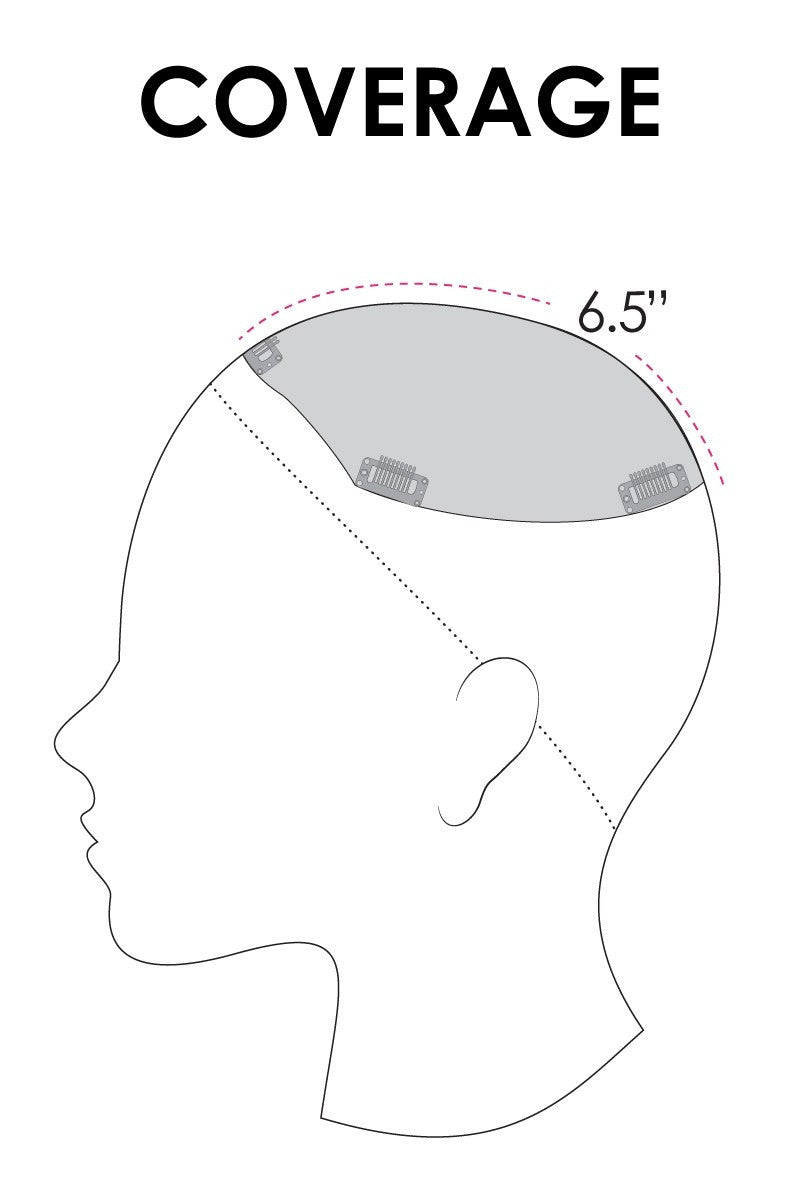 TOP FORM 12" [Topper | Clip In | Double Monofilament | Remy Human Hair]